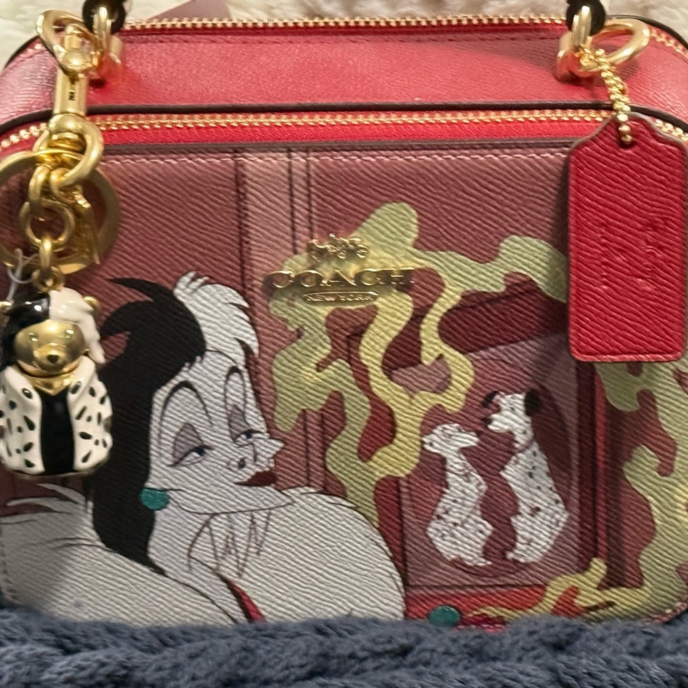 Coach Red and Multicolor Crossbody Bag